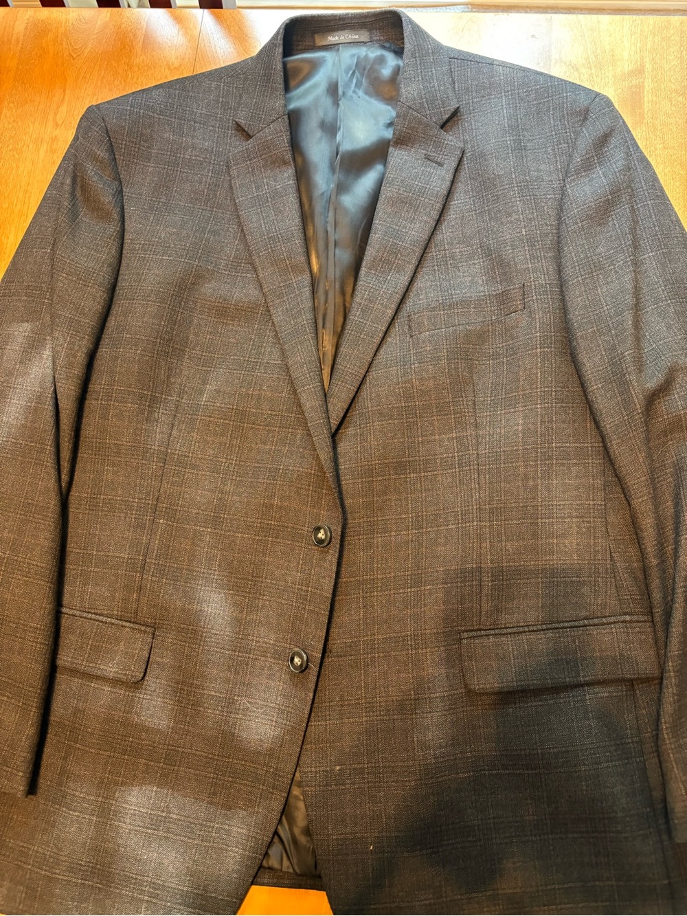Calvin Klein Dark brown Plaid Sport Coat